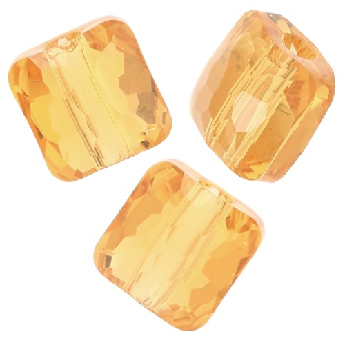 Cuentas cuadradas 6 mm - Fantasy Square Swarovski 5035 - Topacio claro x6