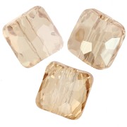 Perla cuadrada 8 mm - Fantasy Square Swarovski 5035 - Cristal Golden Shadow x1