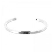 Pulsera jonc ovalado 2 agujeros 13 cm chapado en plata fina x1|raw }}