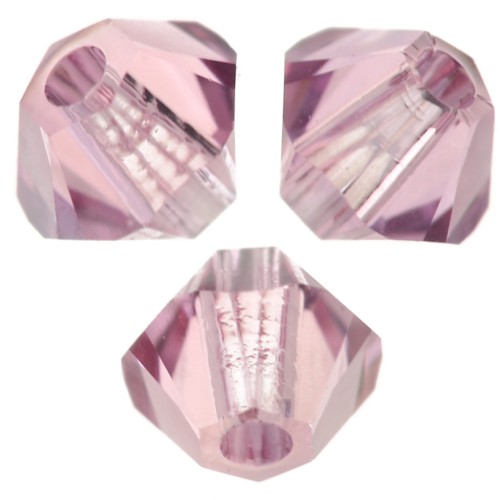 Swarovski 5328 Peonzas de cristal de 3 mm - Tono azul Light rose x50
