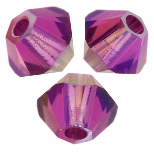 Peonzas de cristal Swarovski 5328 3 mm - Fuchsia Shimmer 2X x50