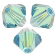 Peonzas de cristal Swarovski 5328 4 mm - Light Turquoise Shimmer 2X x50