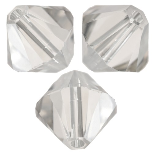 Peonzas de cristal Swarovski 5328 8 mm - Crystal Silver Shade x6