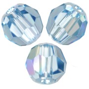 Cuentas redondas Swarovski 5000 4 mm - Aguamarina Brillo x20