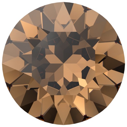 Cabujón Swarovski 1088 8 mm - Topacio ahumado claro reinventado x1