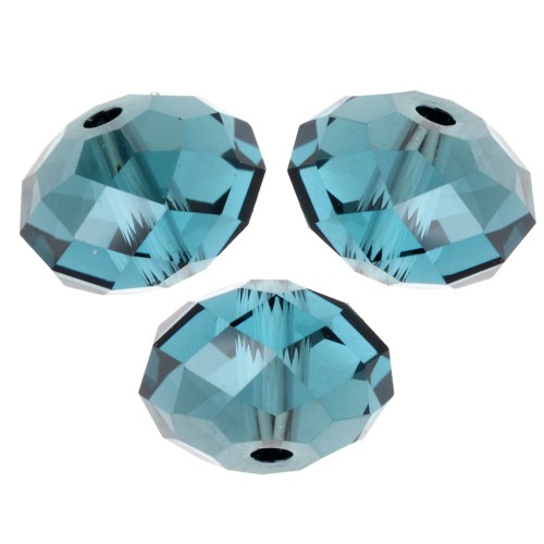 Swarovski 5040 8 mm Perla Redonda Plana - Indicolite Satinada x1