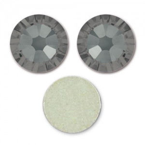 Swarovski 4 mm Cristal Noche Plata strass para pegar x36