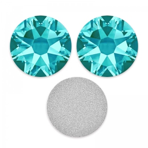 Strass para pegar Swarovski 6 mm Blue Zircon x10