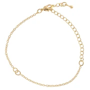 Pulsera de malla fina Forçat para inserto de 19,5 cm - Dorada con oro fino x1
