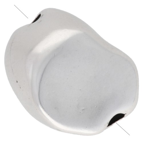 Cuenta barroca irregular - Chapa de plata fina envejecida x1