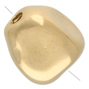 Cuenta barroca irregular 11,5x10,5 mm - Dorada con oro fino x1|raw }}