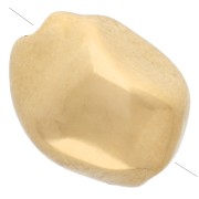 Cuenta barroca irregular 12x9 mm - Dorada con oro fino x1