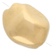 Cuenta barroca irregular 12x9 mm - Dorada con oro fino x1