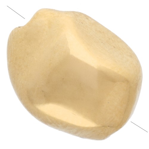 Cuenta barroca irregular 12x9 mm - Dorada con oro fino x1