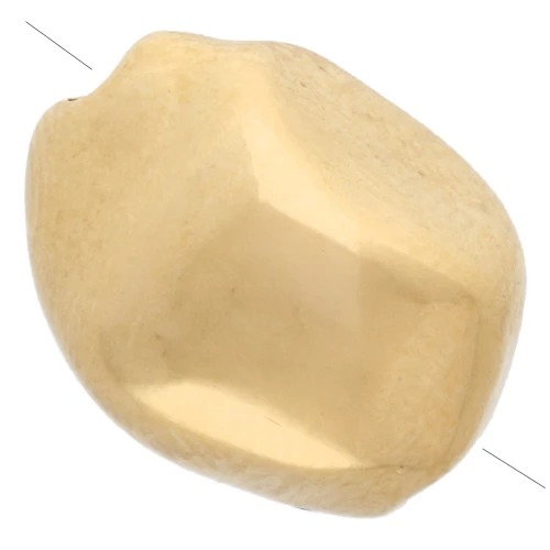Cuenta barroca irregular 12x9 mm - Dorada con oro fino x1