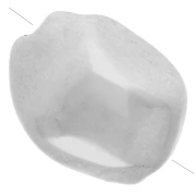 Cuenta barroca irregular 12x9 mm - Chapa de plata fina envejecida x1