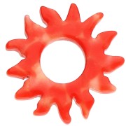 Rojo - Colgante Sol Acetato 22 mm - Mármol Naranja Sangre x1 Colgante Sol Acetato 22 mm - Mármol Naranja Sangre x1