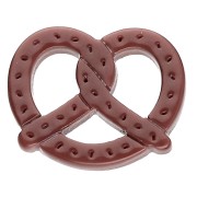 Colgante pretzel de acetato 12x15 mm - Marrón oscuro x1|raw }}