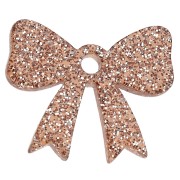 Colgante Nudo Acrílico 16.5x20 mm - Brillo Bronce x1