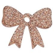 Colgante Nudo Acrílico 16.5x20 mm - Brillo Bronce x1