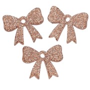 Colgante Nudo Acrílico 16.5x20 mm - Brillo Bronce x1