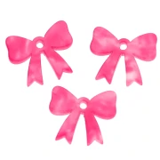 Colgante de lazo de acetato 16,5x20 mm - Mármol rosa fluorescente x1