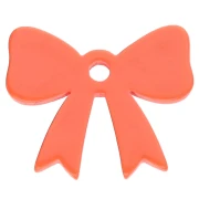 Colgante lazo acrílico opaco 16,5x20 mm - Naranja x1