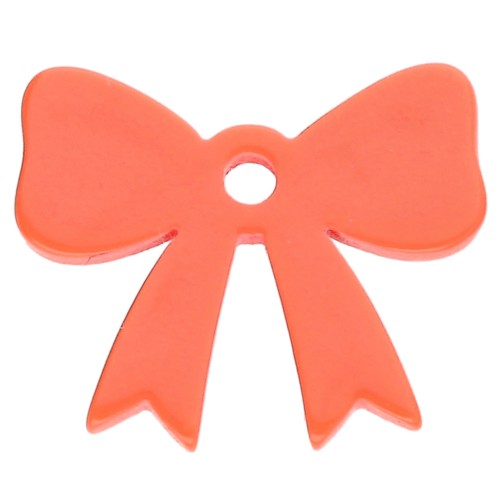 Colgante lazo acrílico opaco 16,5x20 mm - Naranja x1