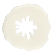 Colgante amapola 19 mm en acrílico opaco - Marfil x1