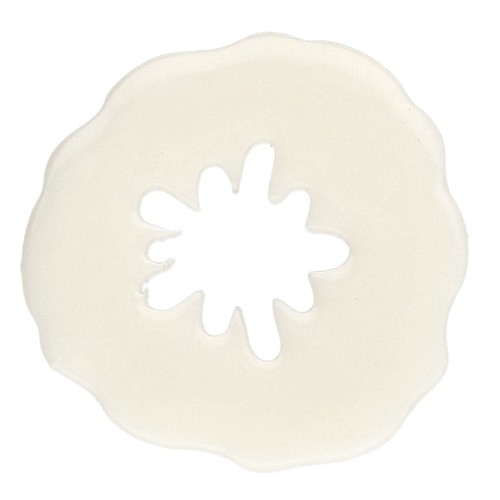 Colgante amapola 19 mm en acrílico opaco - Marfil x1