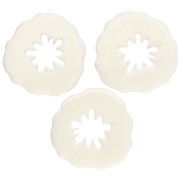 Colgante amapola 19 mm en acrílico opaco - Marfil x1