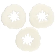 Colgante amapola 19 mm en acrílico opaco - Marfil x1