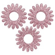 Colgante flor de margarita de 20 mm en acrílico - Brillo rosa viejo x1