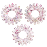 Colgante Flor Margarita acrílico 20 mm - Glitter Rose AB x1