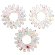 Colgante de acrílico Flor de margarita de 20 mm - Brillo amarillo - Rosa AB x1