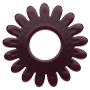 Colgante acrílico flor de margarita 20 mm - Lie de vin x1