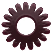 Colgante acrílico flor de margarita 20 mm - Lie de vin x1