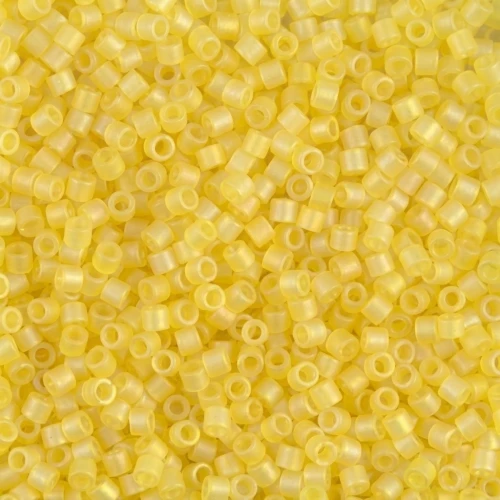 Miyuki Delica 11/0 DB0854 - Mat Transparent Yellow AB x 8g