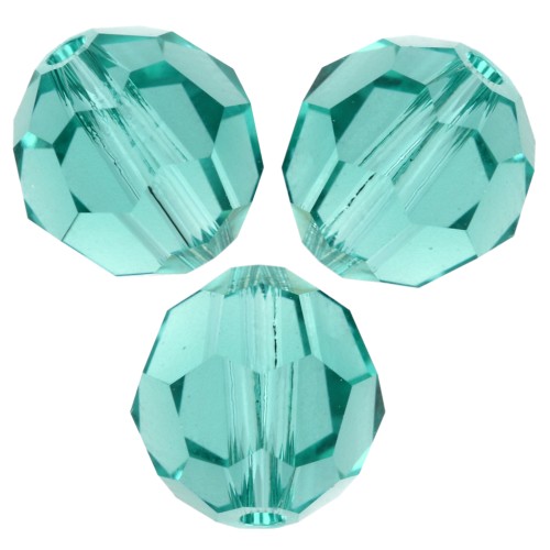 Cuenta redonda Swarovski 5000 8 mm - Verde Caribe Reinventado x1