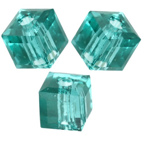Cubo Swarovski 5601 6 mm - ReCreado Verde Caribe x1
