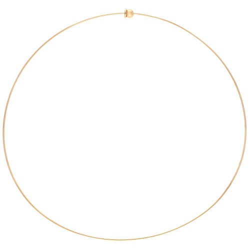 Gargantilla rígida de 1,1 mm con cierre de bola - Acero inoxidable dorado 304 x15cm