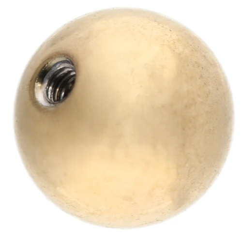Bola enroscable de 6 mm para collar y pulsera rígidos de 1 mm - Acero inoxidable chapado en oro 304 x1
