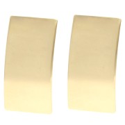 Pendientes rectangulares 25x13 mm con anilla abierta - Oro x2