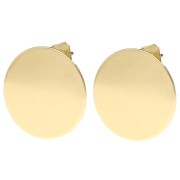 Pendientes redondos de 18 mm con ojo abierto - Oro x2