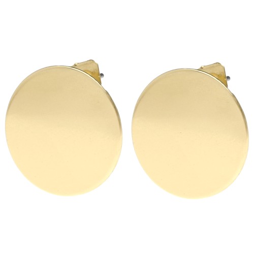 Pendientes redondos de 18 mm con ojo abierto - Oro x2