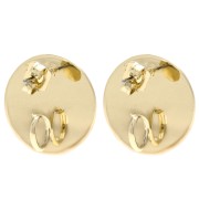 Pendientes redondos de 18 mm con ojo abierto - Oro x2