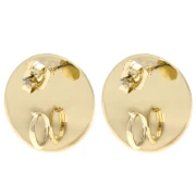 Pendientes redondos de 18 mm con ojo abierto - Oro x2
