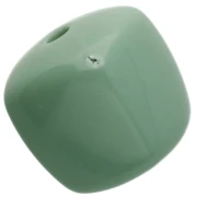 Cuentas cubo irregular 16x17 mm - segunda opción - Acrílico opaco Verde Salvia x10