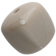 Cuentas cubo irregular 16x17 mm - segunda opción - Acrílico opaco - Grège x10