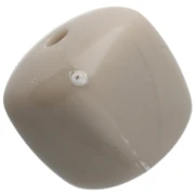 Cuentas cubo irregular 16x17 mm - segunda opción - Acrílico opaco - Grège x10